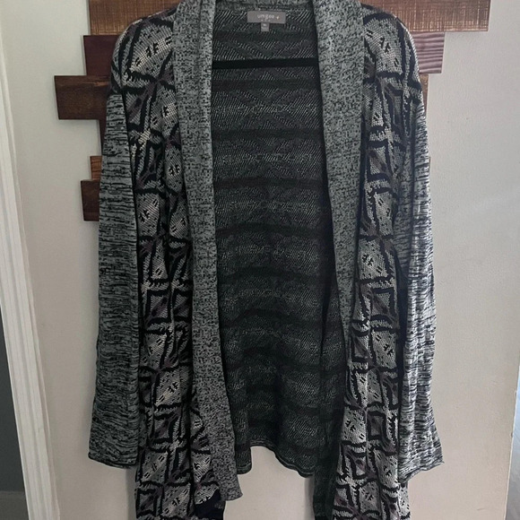 Umgee Trendy Cardigan Outerwear Sweater Navy Blue & Grey 1XL - Picture 7 of 7